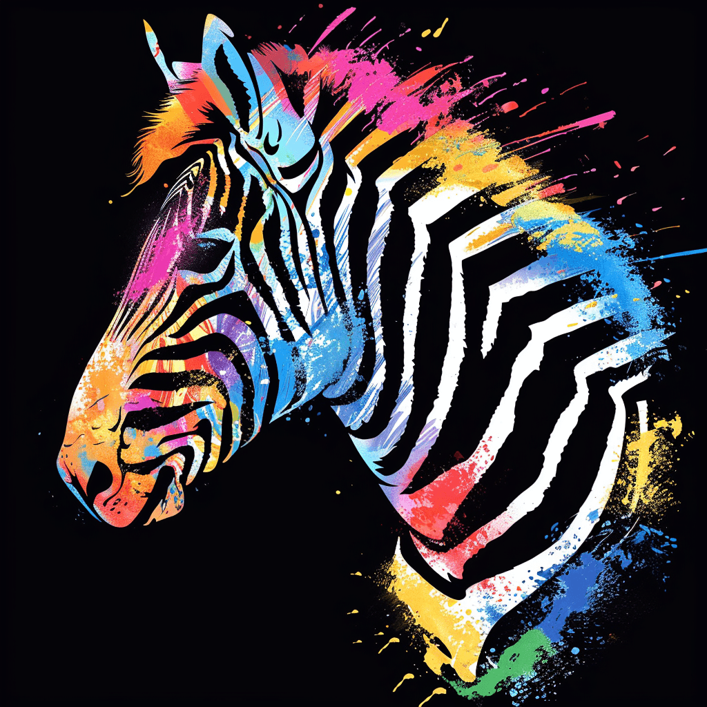 nftqueenw0313_Watercolor_Zebra_Colored_Stripes_on_Black_Backgro_48283ca6-280d-44d2-95d9-bfb914928839_compressed